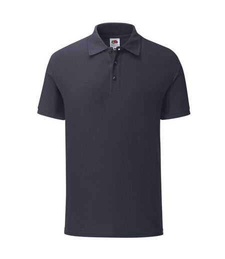 Mens tailored polo shirt deep navy Fruit of the Loom