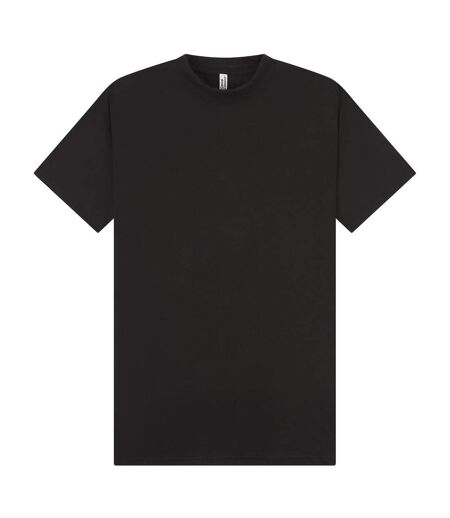 Unisex adult combed ringspun cotton extended neckline tall oversized t-shirt black Casual Classics