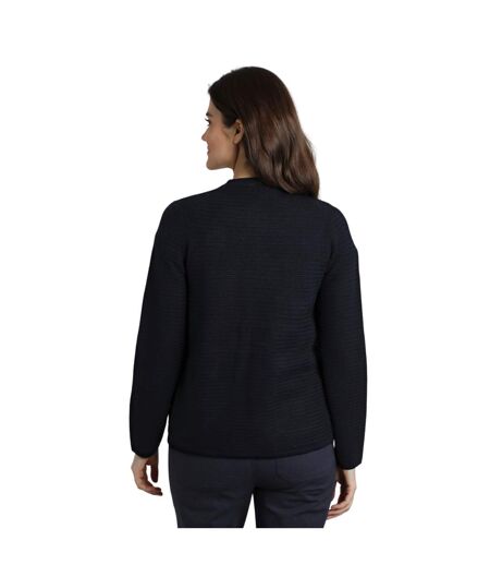 Womens/ladies Hayley Knitted Cardigan Navy Weird Fish