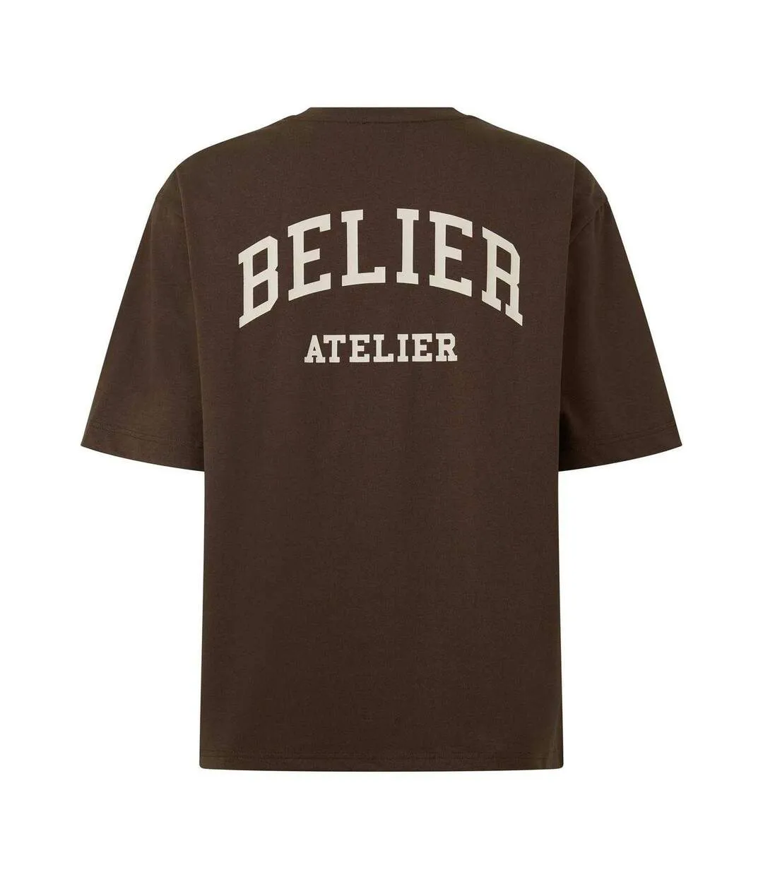 Mens Campus Atelier T-shirt Brown Ecru Belier-2