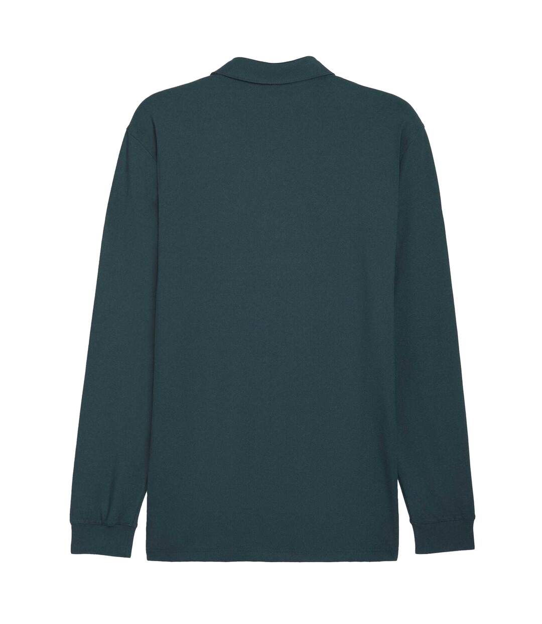 Mens Cloudspun Midweight Long-sleeved Polo Shirt Green Slate Puma-2
