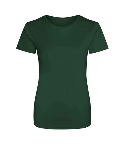 Just cool womens/ladies sports plain t-shirt bottle green AWDis