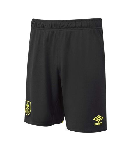 Umbro Mens 23/24 Burnley FC Third Shorts (Black/Yellow)