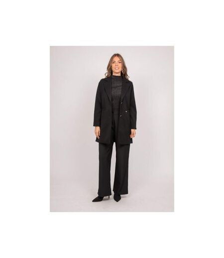 Manteau mi-long col tailleur boutons dorés ULTEMA - Dona X Lisa