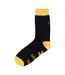 Chaussettes Retraite Motif/style Contrasté Homme Noir Jaune Star-2