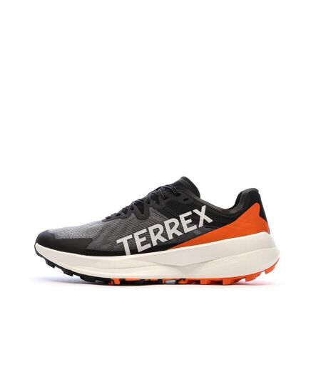 Chaussures de trail grises/oranges homme adidas agravic