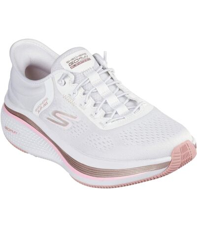 Womens/ladies Go Run Elevate 2.0 Banyan Trainers White Pink Skechers