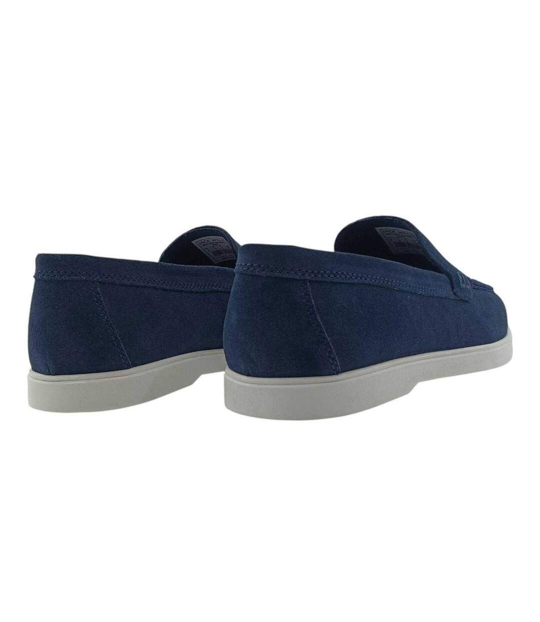 Mens Leather Slip-on Moccasins Navy Jack Wills-2