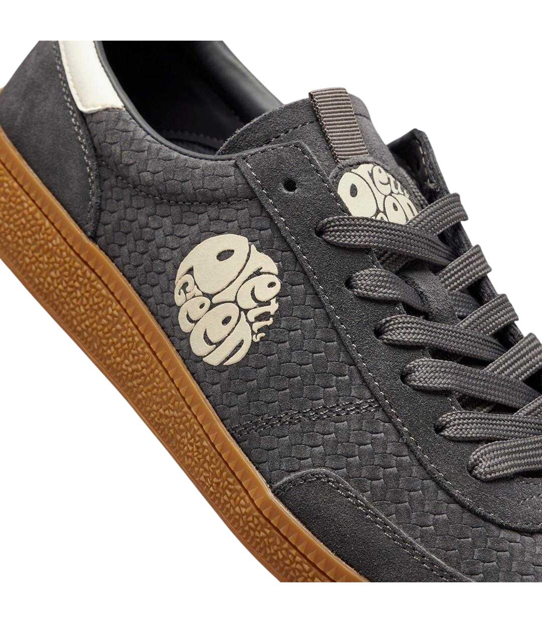 Mens Ramblas Suede Trainers Grey Pretty Green-3