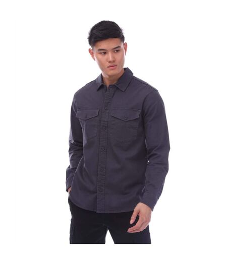 Mens Stretch Overshirt Navy Jack And Jones