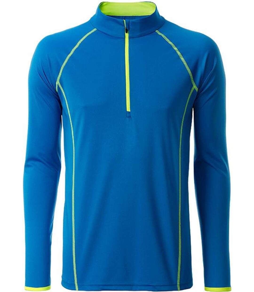 Maillot running respirant manches longues - Homme - JN498 - bleu vif