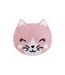 Tapis Rond Enfant Déco Chaton 90cm Rose