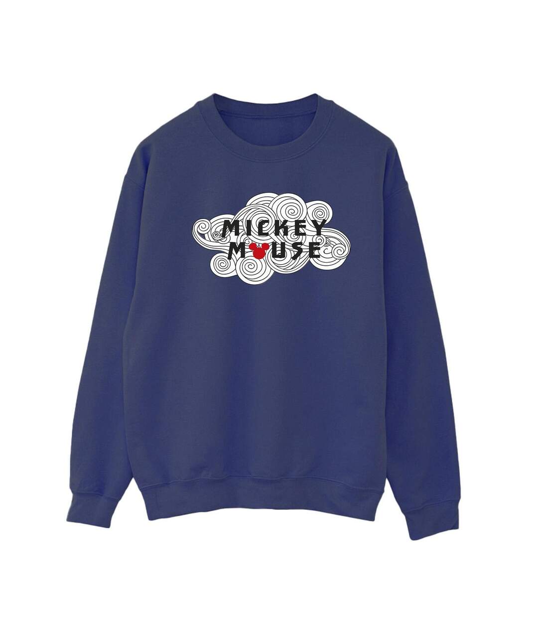 Disney Sweat-shirt à logo en forme de tourbillon Mickey Mouse - Femmes/Ladies (Bleu marine) - UTBI29233-1
