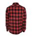 Mens Checked Flannel Shirt Black Red Urban Classics-2