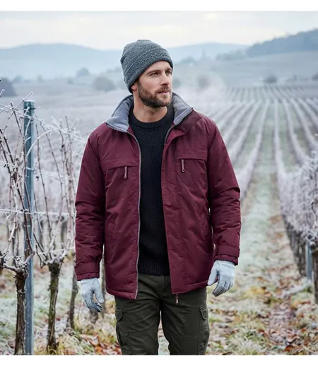 Parka - Homme - REF BOREAL - rouge bordeaux