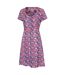 Robe Patineuse Motif/style Fleurs Essentials Lora Femme Rouge Mountain Warehouse-3