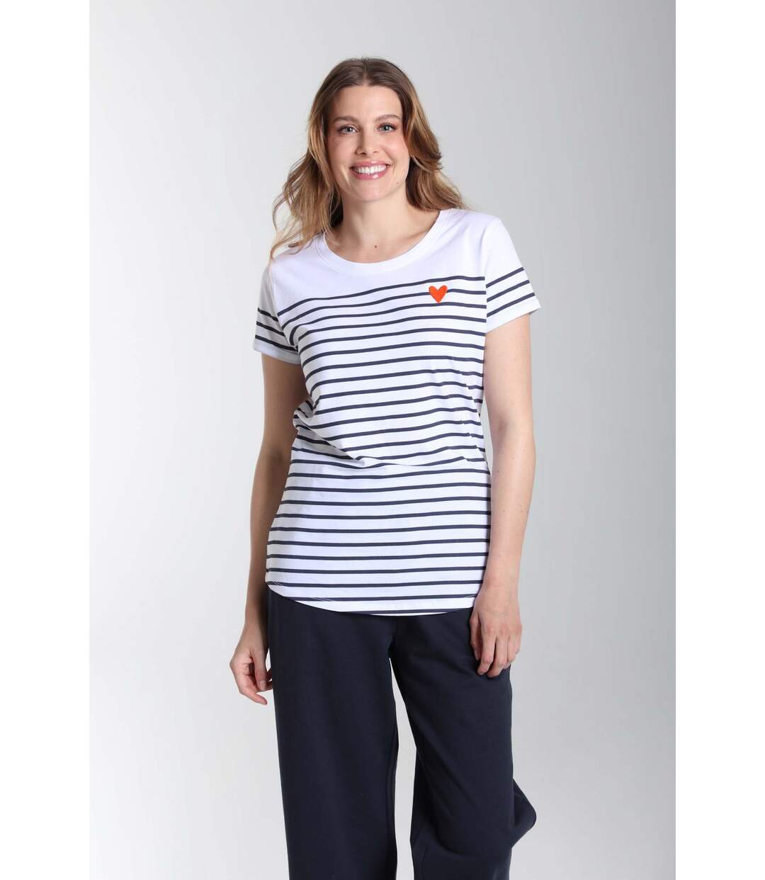 Tee shirt mariniere manches courtes femme Teeliner  | Gerard Pasquier-2