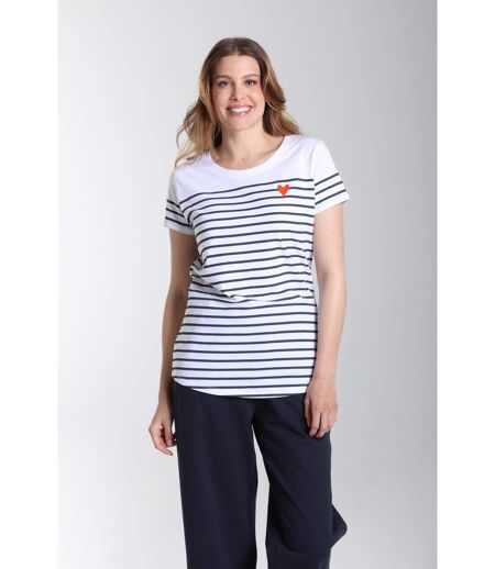 Tee shirt mariniere manches courtes femme Teeliner  | Gerard Pasquier