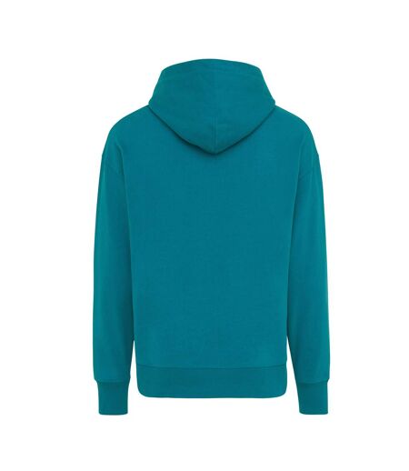 Unisex adult yoho recycled cotton relaxed fit hoodie verdigris Iqoniq