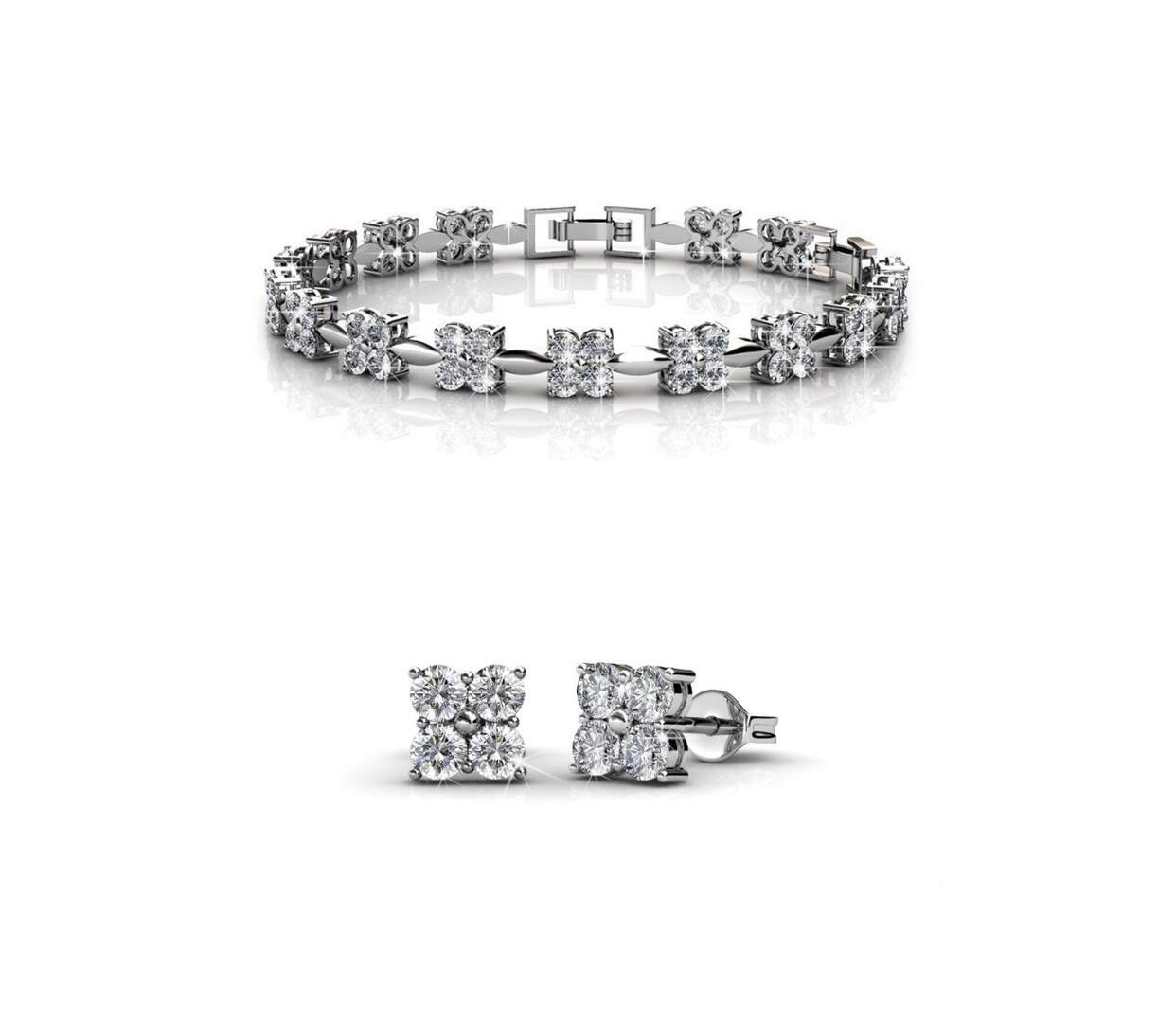Parure et Coffret Sweet Square, Cristal d'Autriche-1