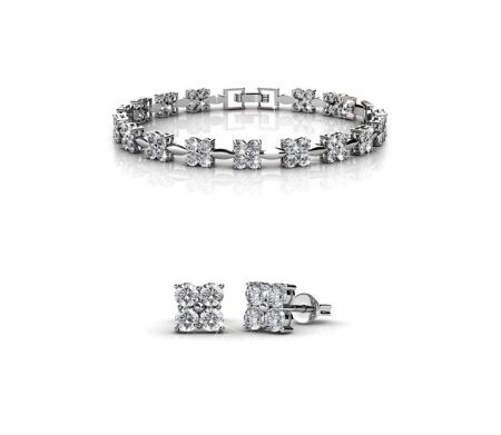 Parure et Coffret Sweet Square, Cristal d'Autriche