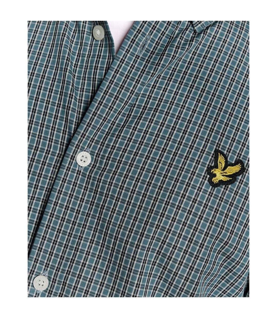 Chemise Manches Courtes Motif/style À Carreaux Homme Bleu À Carreaux Lyle & Scott-4