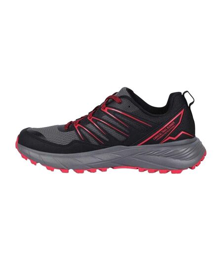 Mens Ortholite Trainers Black Grey Red Karrimor