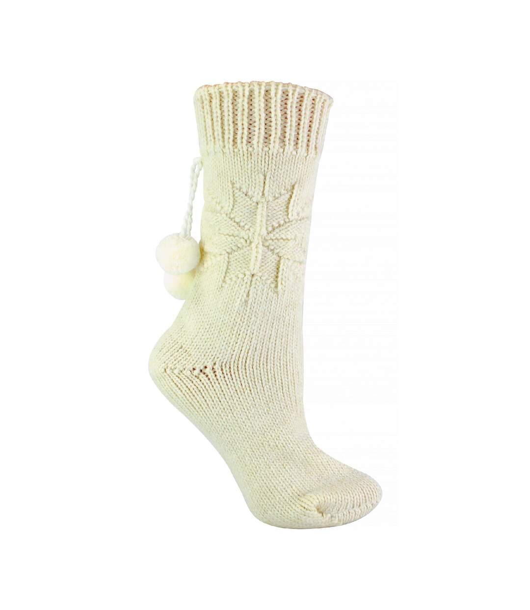 1 Pack Ladies Warm Alpaca Wool Pom Pom Bed Socks-1