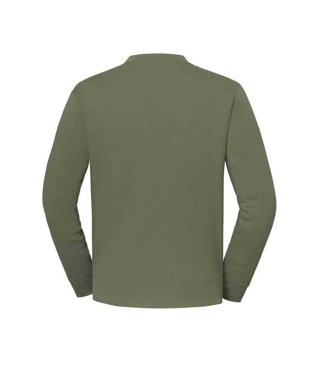 Sweat Uni Col Ars-du-cou Iconic Premium Homme Vert Kaki Fruit Of The Loom-2