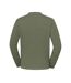 Sweat Uni Col Ars-du-cou Iconic Premium Homme Vert Kaki Fruit Of The Loom-2