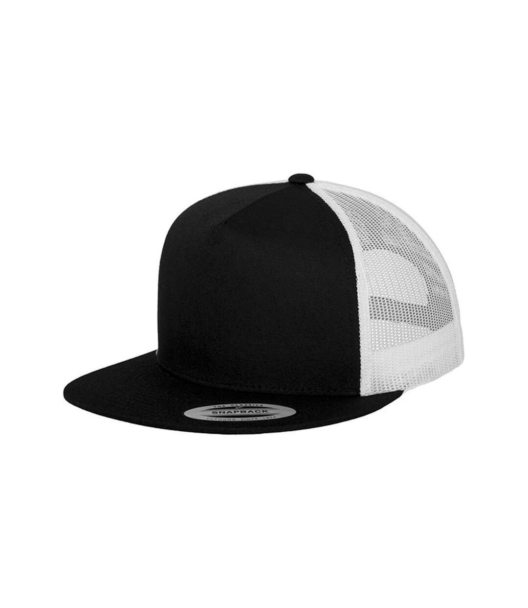 Unisex adult classic two tone trucker cap black/white Flexfit-1