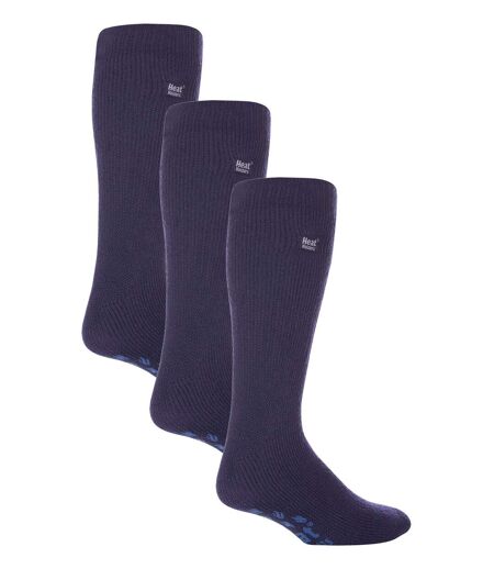 3 Pairs Multipack Mens Slipper Socks with Grips | Non-Slip Thermal Socks