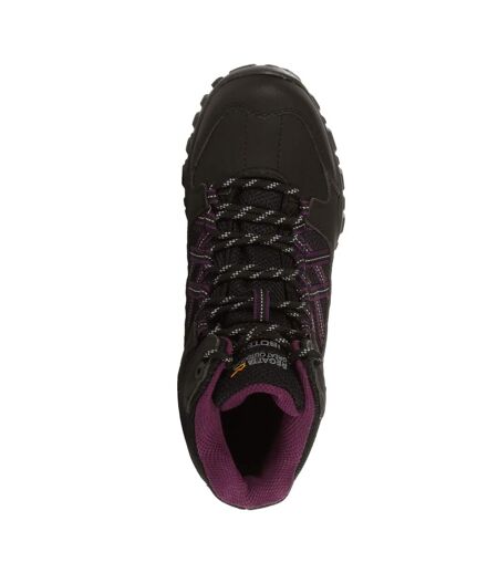 Chaussures De Marche Edgepoint Femme Noir Violet Foncé Regatta