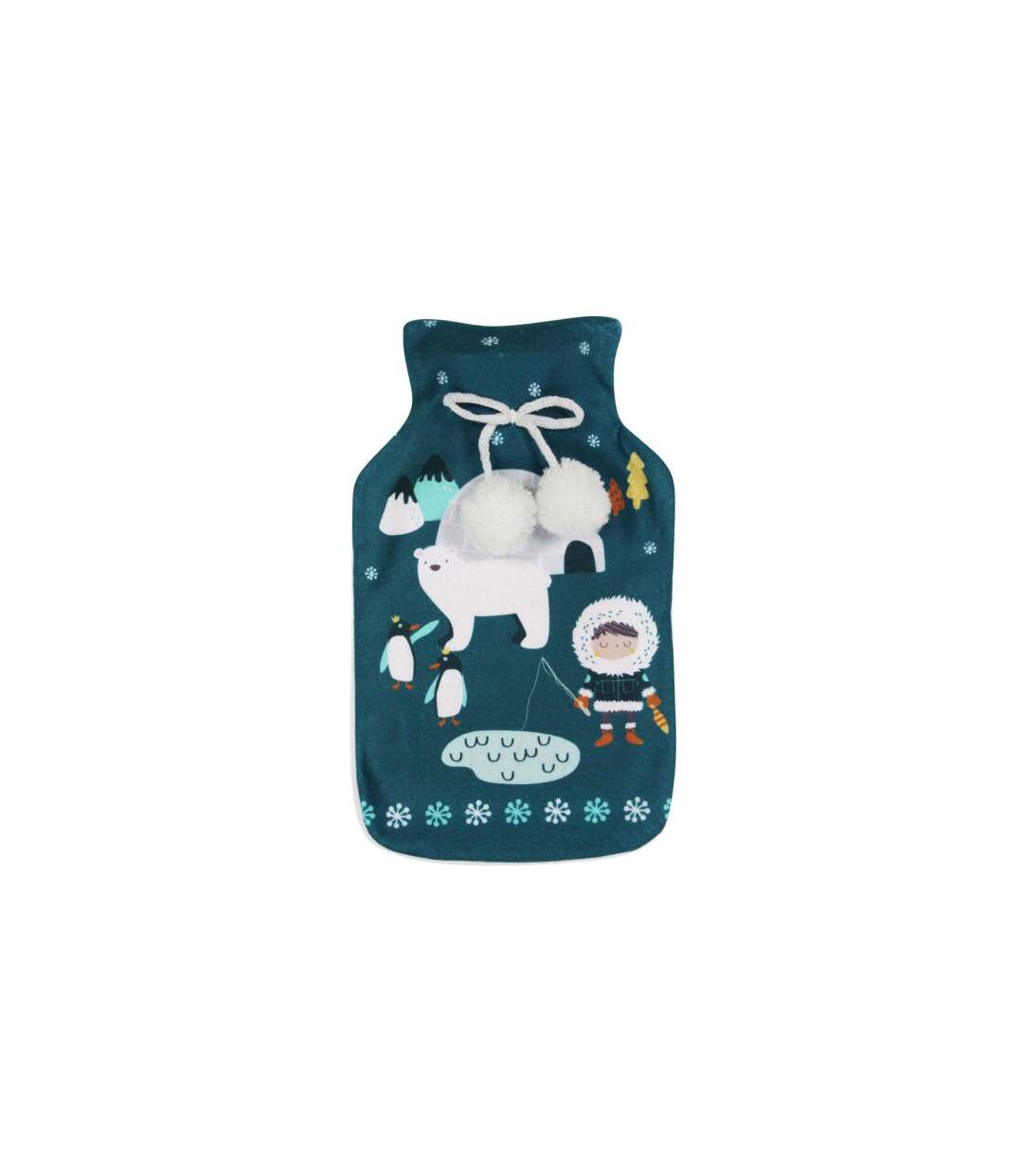 Bouillotte Polaire Imprimé Igloo 34cm Bleu-1