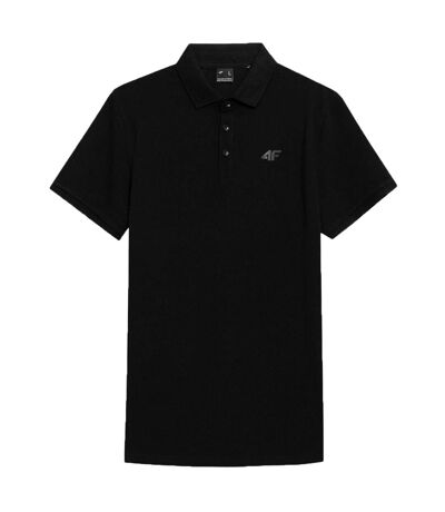 Mens Regular Polo Shirt Deep Black 4F