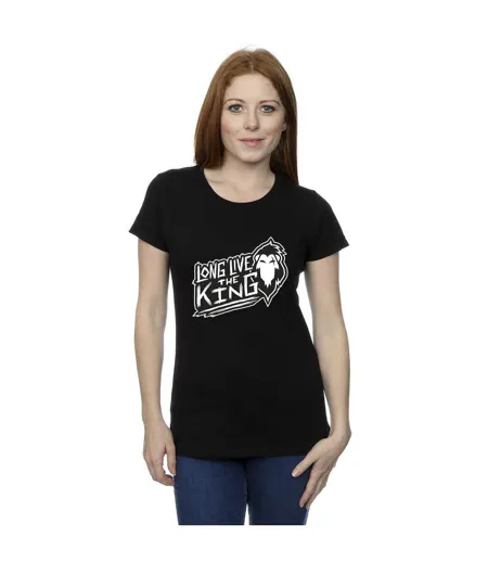 Disney T-shirt en coton Le Roi Lion Le Roi Femmes/Dames (Noir) - UTBI25305