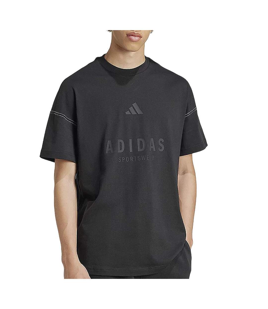 T-Shirt noir homme adidas jj3658-1