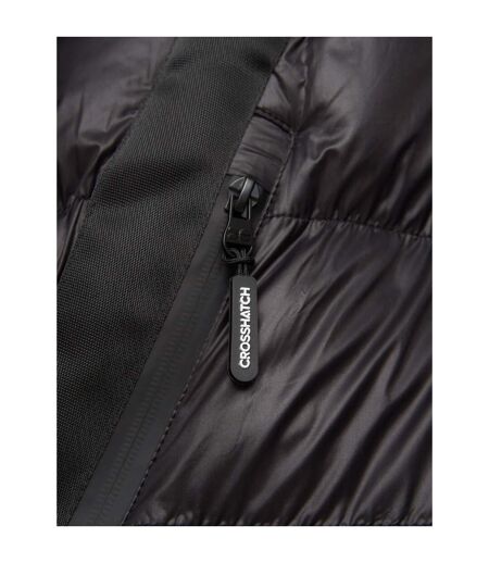 Mens Craystore Hooded Gilet Black Crosshatch
