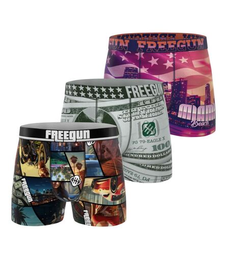 Lot de 3 boxers homme This is America Freegun