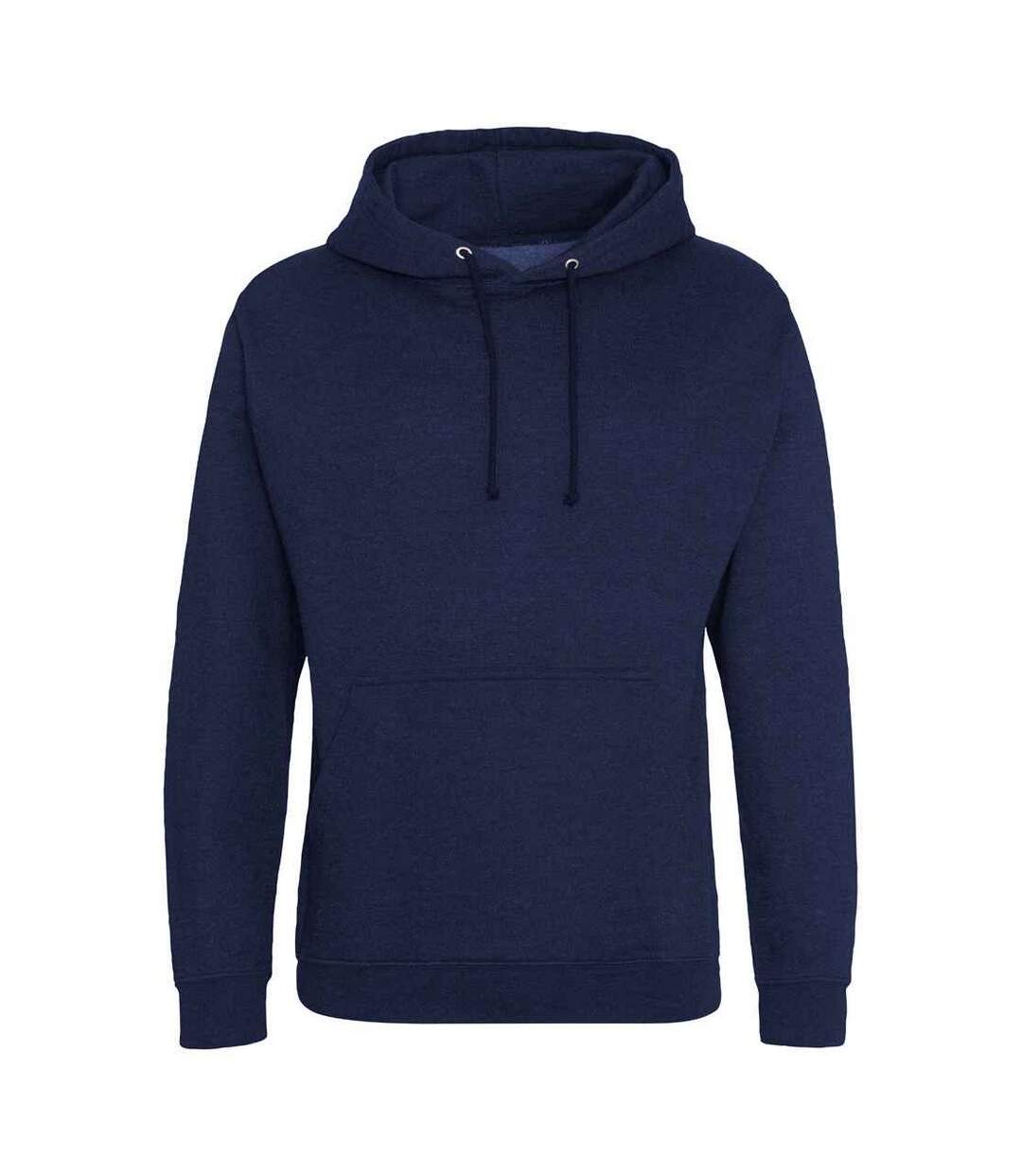 Sweat À Capuche College Adulte Bleu Marine Fumé Awdis-1