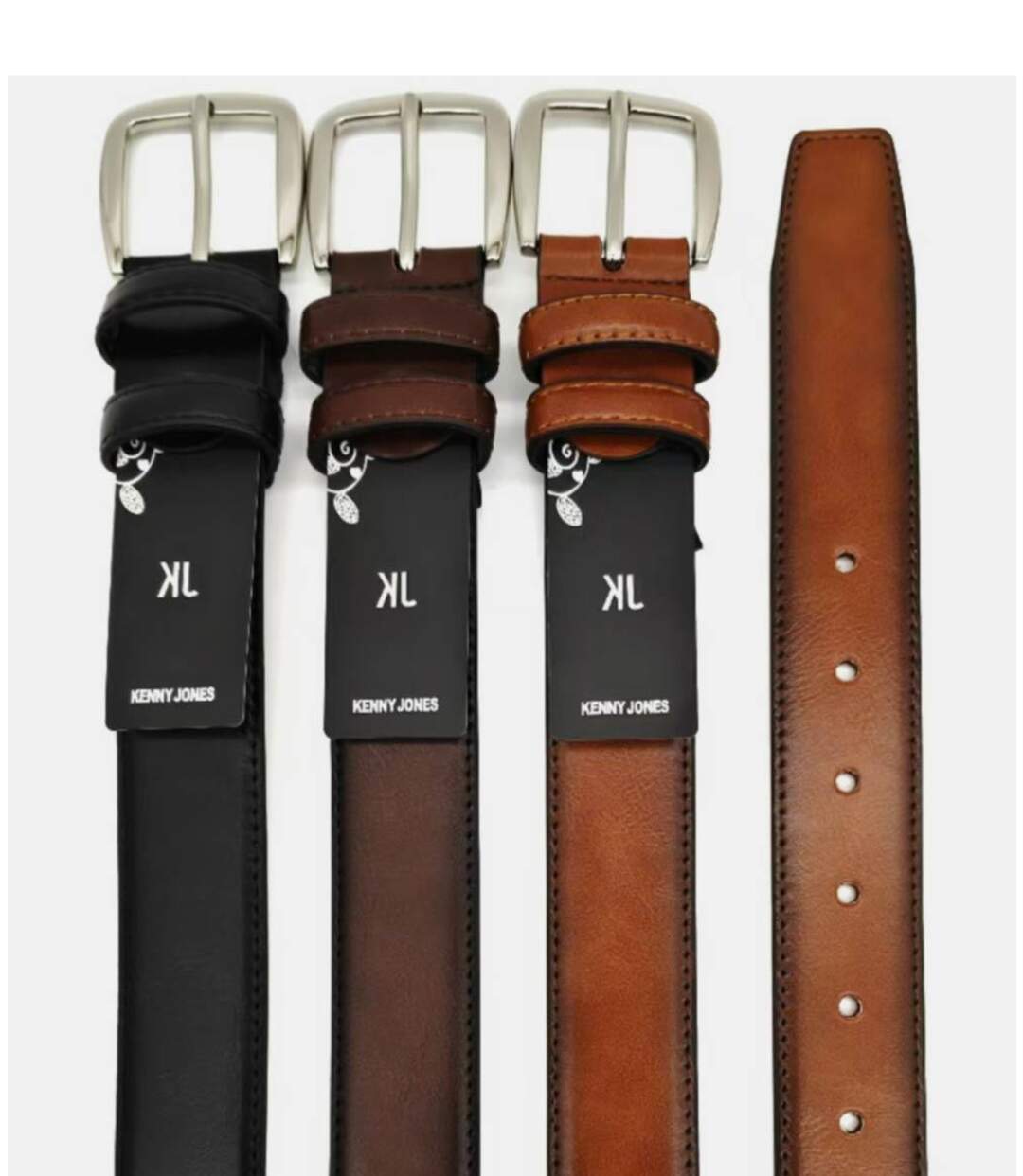 Ceinture Synthétique couleur noir Classique pour Homme - Style élégant en PVC-2