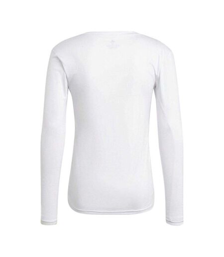 Mens Team Base Long-sleeved T-shirt White Adidas