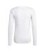 Mens Team Base Long-sleeved T-shirt White Adidas-2