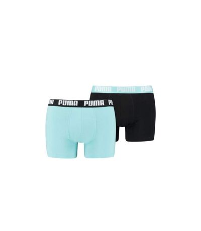 PUMA Lot de 2 Boxers Homme Coton BASIC Noir Bleu