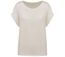 T-shirt écoresponsable manches à revers - Femme - PAT309 - beige ivoire-1
