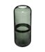 Vase Rond Design en Verre Line 25cm Gris-1