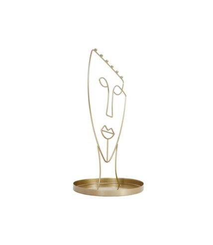 Paris Prix - Porte-bijoux Visage Design arty 27cm Or