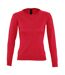 SOLS Womens/Ladies Galaxy V Neck Sweater (Red) - UTPC401