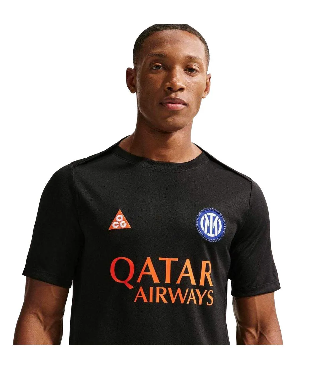 Maillot De Foot Motif/style Nike 25/26 Homme Noir Orange FC Inter MIlan-3