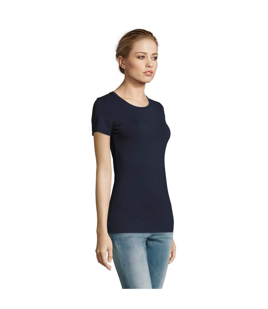 T-shirt Millenium Femme Bleu Marine Français SOLS-3